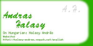 andras halasy business card