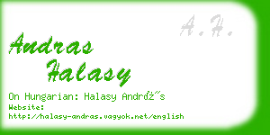 andras halasy business card